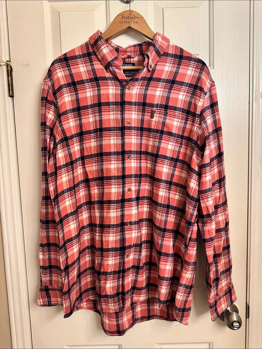 Chaps Men's Plaid Button Down Size XL